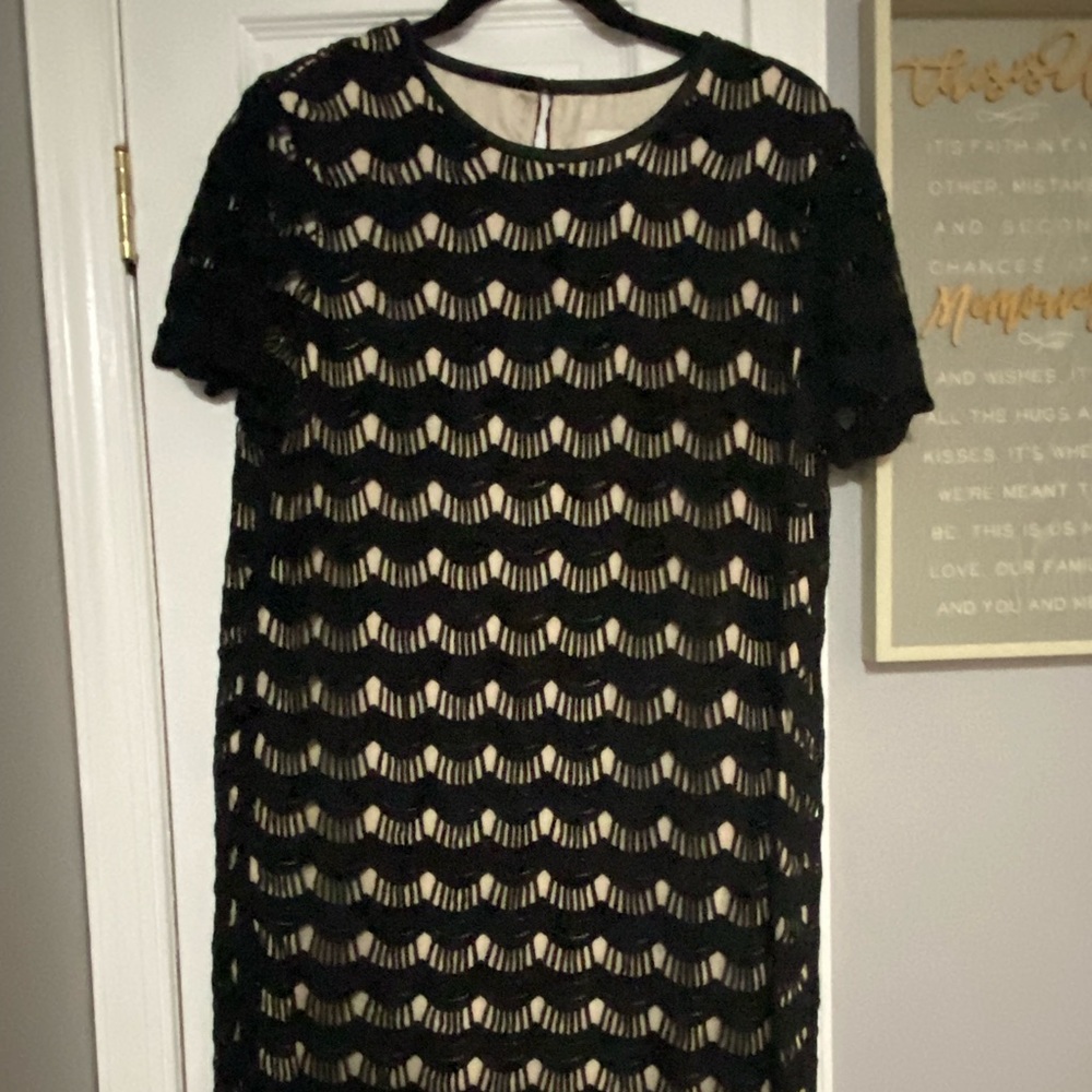 Kate spade Virginia scallops black dress